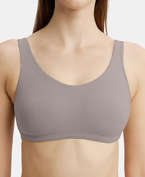 Jockey 1550 Women’s Cotton Stretch Slip-On Crop Top Bra – Stay Fresh Comfort
